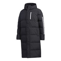 جاكيت adidas neo Sports بغطاء رأس وأسفل أسود GJ8844