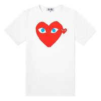 تي شيرت COMME des GARCONS PLAY بشعار Blue Eyes 'White' P1-T086-1