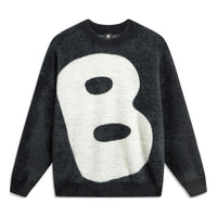 Li-Ning BadFive Big B Logo Knit Sweater 'Black White' AMBT147-3