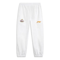 بنطال رياضي Li-Ning CBA All Star Graphic Joggers باللون الأبيض AYKT603-2