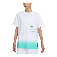 (WMNS) تيشيرت كرة السلة Nike "White Aqua" FJ7231-100