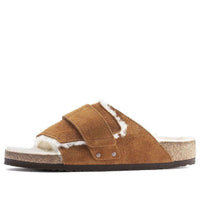 حذاء Birkenstock Kyoto Shearling Suede Leather 'Mink' 1023202