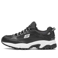 حذاء الجري Skechers Stamina باللونين الأسود والأبيض 666028-BLK