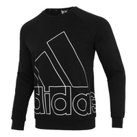 حذاء رياضي رجالي من adidas Big Lo Swt Ft مطبوع عليه شعار كاجوال برقبة دائرية باللون الأسود HB5085