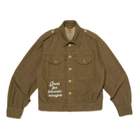 HUMAN MADE Military Denim Jacket 'Olive Drab' HM25JK007