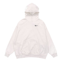 (WMNS) Nike Embroidered Logo Loose Hoodie Autumn White DM6202-030