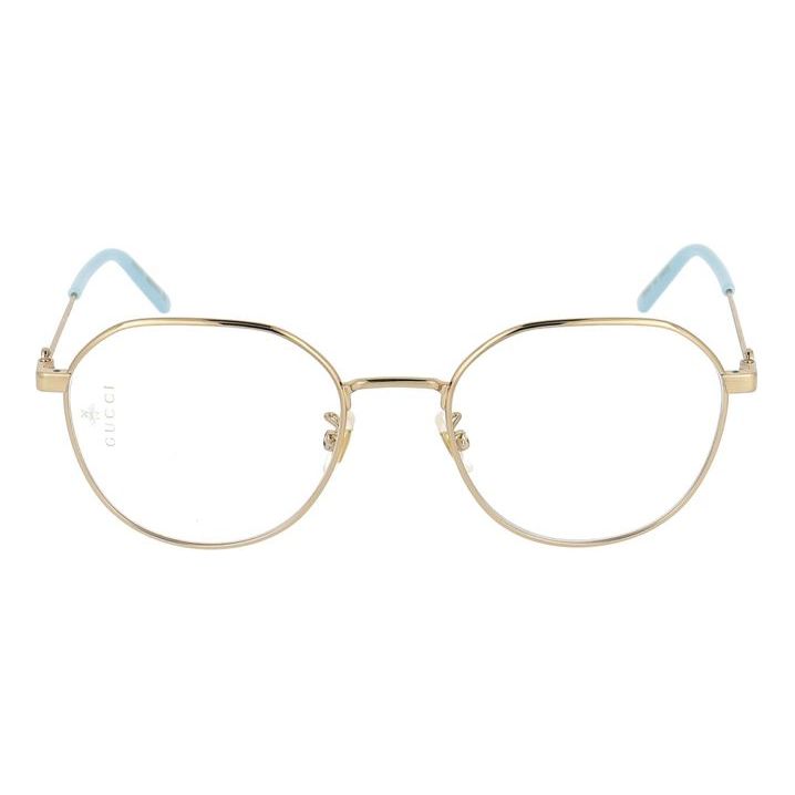 إطار نظارات طبية Gucci بإطار دائري معدني، مقاس 51 مم، ذهبي، GG0684O-004