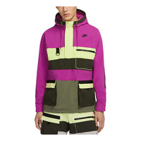 جاكيت Nike Sportswear متعدد الألوان بجيوب كبيرة وغطاء رأس، لون موحد، CU4220-564