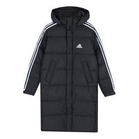 جاكيت adidas Long Parka متوسط ​​الطول خارجي سميك بغطاء رأس أسود EH3993