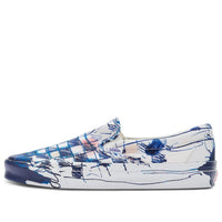 حذاء Vans Connor Tingley x OG Classic Slip-On LX 'Checkerboard - White Blue' VN0A45JK61P