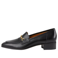 (WMNS) حذاء لوفر من جلد أسود بنقشة هورسبيت وشعار Gucci المتشابك 658268-1W600-1000