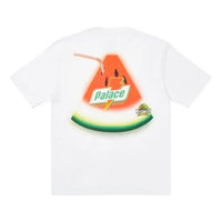 قميص بولو PALACE Sugar Logo بأكمام قصيرة للجنسين باللون الأبيض P20TS023