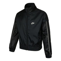 جاكيت رياضي رجالي من Nike Lwt، رياضي كاجوال، منسوج، بياقة واقفة، أسود، DA5670-010