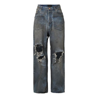 (WMNS) Balenciaga Patched Pockets Baggy Jeans 'Blue' 751111TDW143359