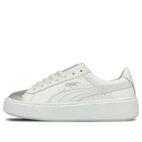 (WMNS) حذاء تزلج من PUMA Basket باللون الأبيض الفضي 366169-01