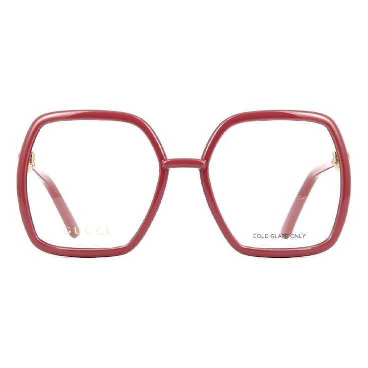 (WMNS) نظارات غوتشي البصرية الحمراء مقاس 55 مم GG0890O-003