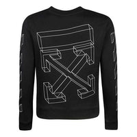 سترة Off-White CO Virgil Abloh 3D Diag Lines "أسود أبيض" OMBA025E181920021001