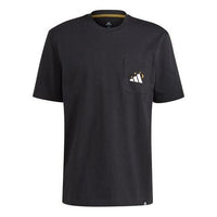 adidas Mandala Tee M Printing Sports Round Neck Short Sleeve Black GN8181