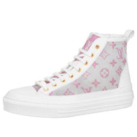 (WMNS) حذاء رياضي Stellar Ankle من LOUIS VUITTON باللون الرمادي والوردي والأبيض 1A8NKH