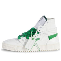 Off-White 3.0 Off Court Leather Sneakers 'White Green' OMIA065S24LEA0050155