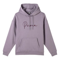 (WMNS) PUMA Tonal Script Hoodie 'Purple' 684401-30