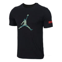 تيشيرت رياضي لكرة السلة بشعار Air Jordan Jumpman للرجال باللون الأسود AT9181-010