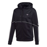 Men's adidas originals Logo Sports Hooded Jacket Black FM3871