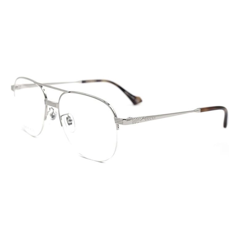 إطار نظارات معدني بصري من سلسلة Gucci باللون الفضي GG0745O-004