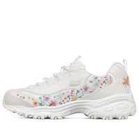 (WMNS) حذاء الجري Skechers D'Lites 1.0 Low باللون الأبيض 149465-WHT
