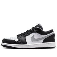 حذاء Air Jordan 1 Low "أسود أبيض رمادي" رقم 553558-040