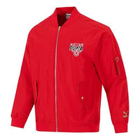 جاكيت PUMA الرياضي الكاجوال المقاوم للرياح، أحمر 534668-11