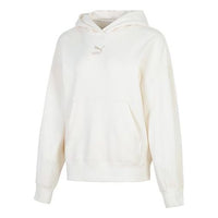(WMNS) PUMA Classic Oversized Hoodie TR 'White Grey' 673576-99