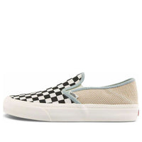 Vans Slip-On SF Stylish Casual Skate Shoes Unisex Black White Brown Grid 'Black White Brown' VN0A5HYQAYR