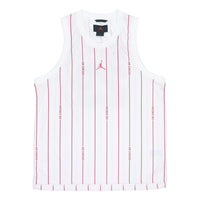 سترة رياضية فضفاضة قابلة للتنفس من Air Jordan Stripe Logo باللون الأبيض DM1381-100