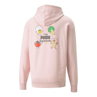 حذاء رياضي PUMA Club Graphic Living Series مطبوع عليه رسومات مضحكة باللون الوردي والأحمر 533198-36