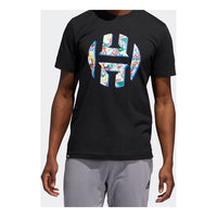 تيشيرت كرة السلة الرياضي بأكمام قصيرة من adidas BATW HRDN بشعار للرجال باللون الأسود DX6934
