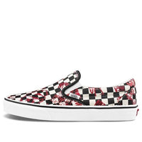 حذاء Vans Classic Slip-On باللون الأسود والأبيض والأحمر VN0A4BV31IW