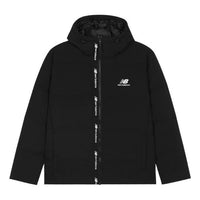 New Balance Logo Print Down Jacket Asia Sizing 'Black White' AMJ23343-BK