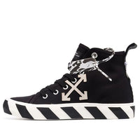 Off-White Mid-Top Vulcanized Canvas Sneaker 'Black White' OMIA119F21FAB0011001