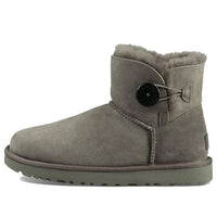 (WMNS) حذاء UGG Mini Bailey Button II مبطن بالصوف باللون الرمادي 1016422-GREY