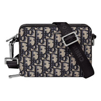 DIOR Shoulder Strap Pouch 'Beige Black Oblique Jacquard' 2OBBC119YSE-H05E