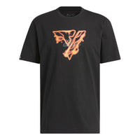 adidas Trae Young Icy Fire Signature T-Shirts 'Black' IM9167