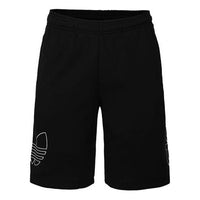 شورت رياضي بطباعة شعار كبير من adidas originals باللون الأسود DV3274