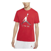 حذاء Air Jordan Legacy AJ11 بطباعة بأكمام قصيرة ومقاس كبير باللون الأحمر CW0852-657