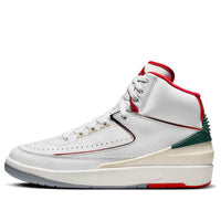حذاء Air Jordan 2 "أبيض وأحمر ناري" DR8884-101