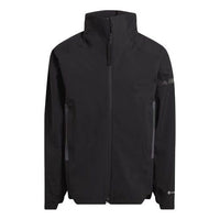 جاكيت adidas Terrex C Myshelter .r رياضي خارجي مقاوم للماء بغطاء رأس أسود H65700