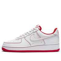 حذاء Nike Air Force 1 '07 'Contrast Stitch - أبيض وأحمر جامعي CV1724-100