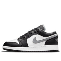(GS) حذاء Air Jordan 1 Low "أسود متوسط ​​رمادي" 553560-040