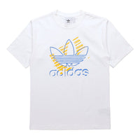 adidas originals TREFOIL ART TEE Round Neck Short Sleeve White DV3279