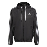Men's adidas BSC Classic Zipper Pocket Drawstring Hooded Jacket Black H65776